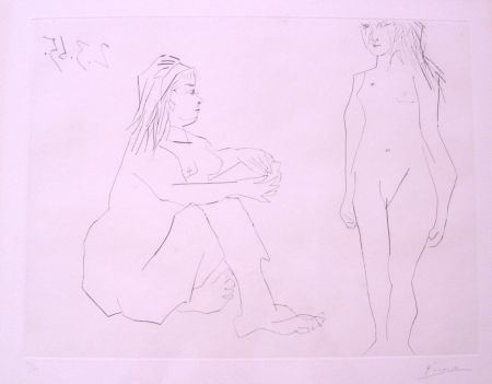 エッチング Picasso - Deux Femmes