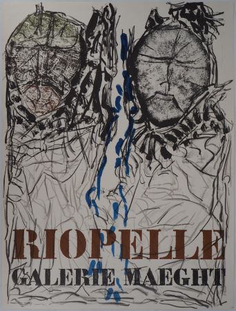 挿絵入り本 Riopelle - Deux masques abstraits