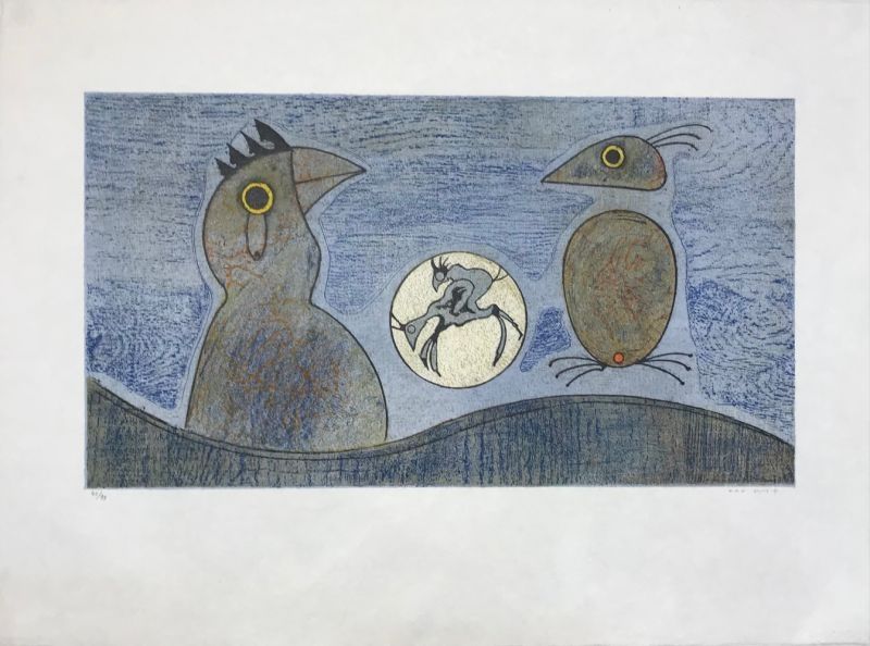 リトグラフ Ernst - Deux Oiseaux 