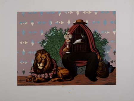 リトグラフ Magritte - Deux Tourterelles dans la Chaude Pénombre de leur Maison, 1968