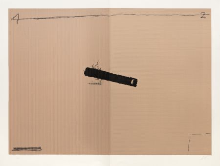 リトグラフ Tàpies - Deux volets