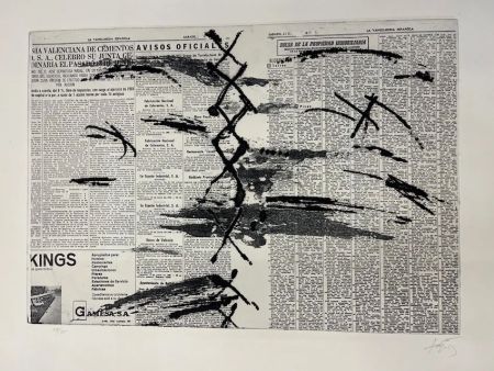 エッチング Tàpies - Diario en papel