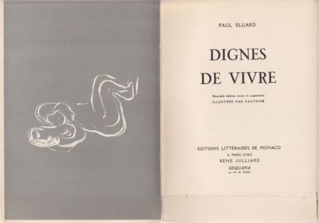 挿絵入り本 Fautrier - Dignes de vivre / Paul Eluard