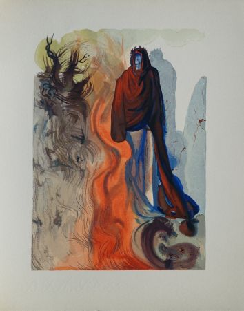 木版 Dali - Divine Comédie, Enfer 34, Apparition de Pluton
