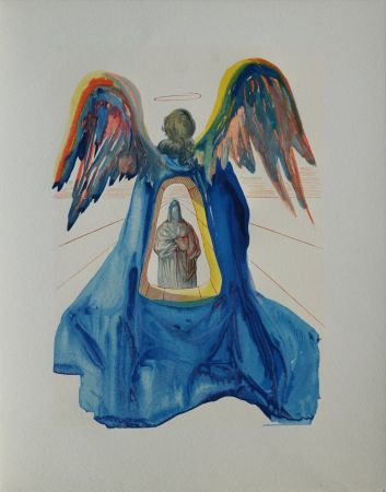 木版 Dali - Divine Comédie, Purgatoire 33, Dante purifié