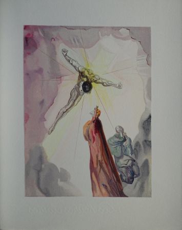 木版 Dali - Divine Comédie, Paradis 14, Apparition du Christ