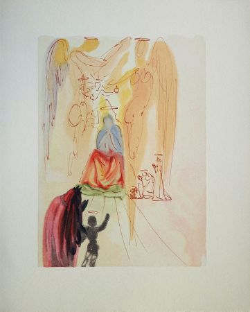 木版 Dali - Divine Comédie, Paradis 23, Le triomphe du Christ et de la Vierge