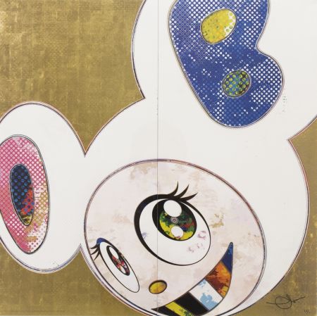 リトグラフ Murakami - DOB in Pure White Robe (Pink & Blue)