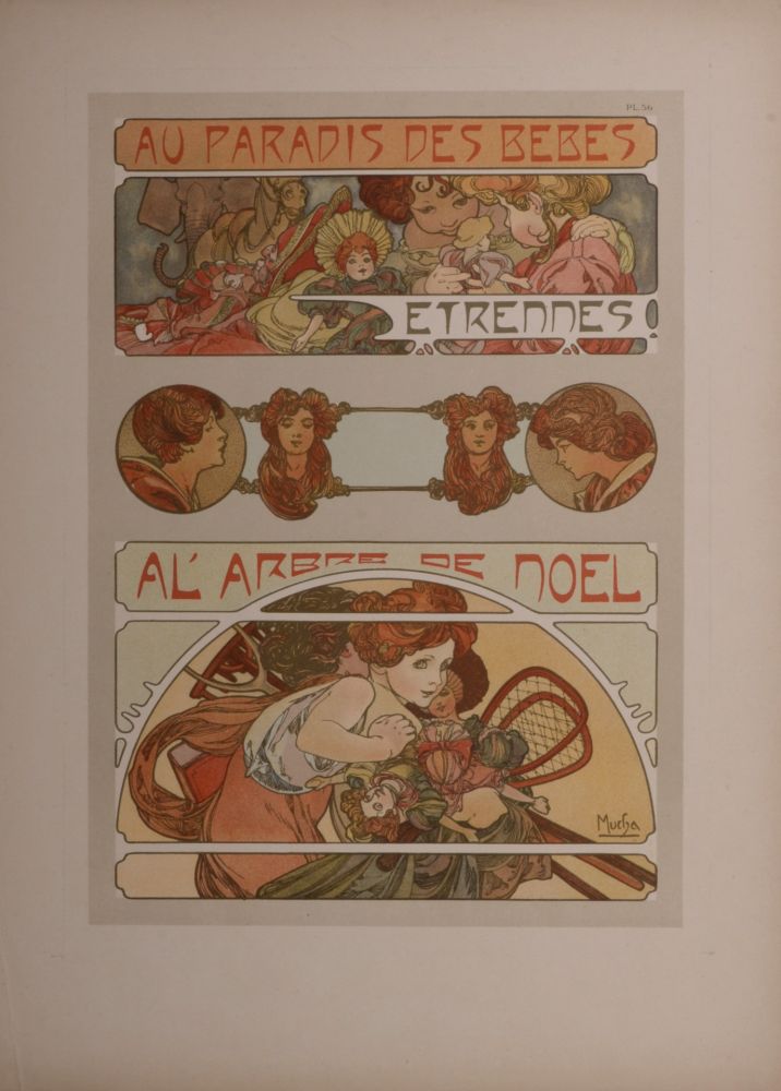 リトグラフ Mucha - Documents Décoratifs, 1902