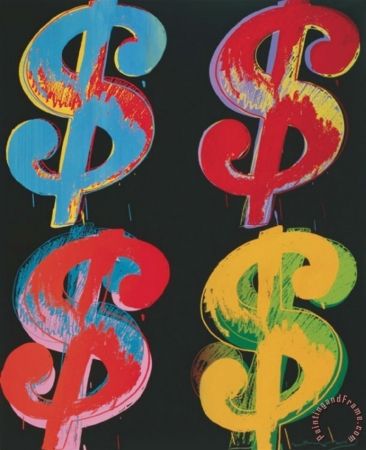 シルクスクリーン Warhol - Dollar Sign (4) by Andy Warhol 