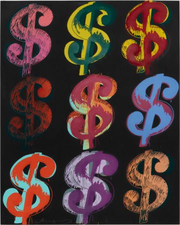 シルクスクリーン Warhol -  Dollar Sign (9)