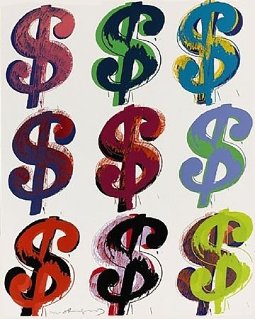 シルクスクリーン Warhol - Dollar Sign (9) FS II.286