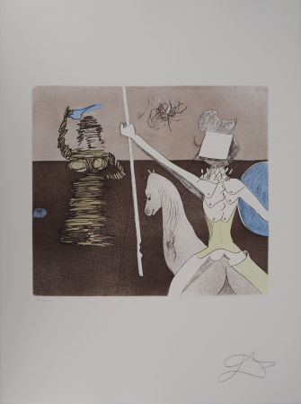 彫版 Dali - Don Quichotte, En Route pour la Bataille