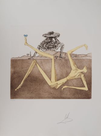 彫版 Dali - Don Quichotte, Le Coeur de la Folie