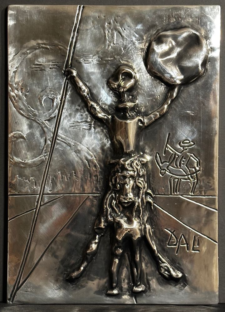 Relief Dali - Don Quichotte Silver Bas Relief