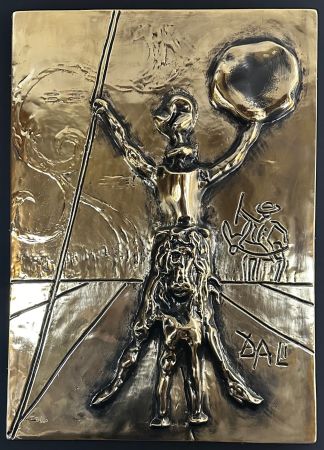 多数の Dali - Don Quixote Gold Bas Relief