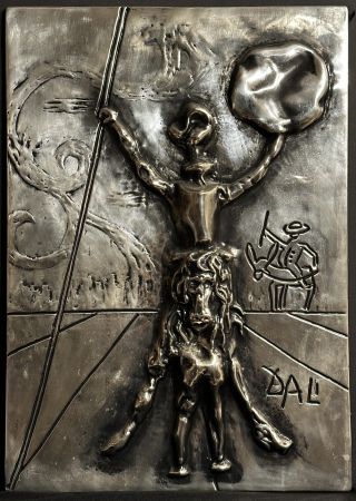 多数の Dali - Don Quixote Silver Bas Relief