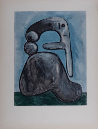リトグラフ Picasso (After) - Donna Nuda