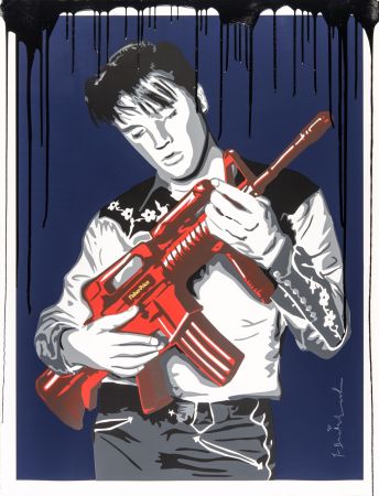 シルクスクリーン Mr Brainwash - Don't Be Cruel (Blue)