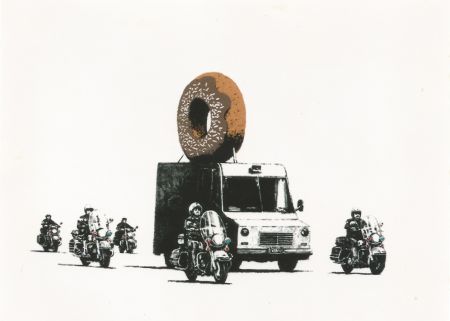 シルクスクリーン Banksy - Donut (brown)