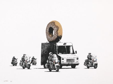 シルクスクリーン Banksy - Donuts (Chocolate)