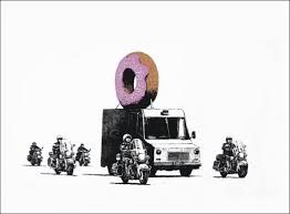 シルクスクリーン Banksy - Donuts (Strawberry) 