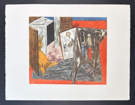 彫版 Tanning - Dorothea Tanning (1910-2012) - Lettre d'Amour - Coloured lithograph on Arches paper - 1969