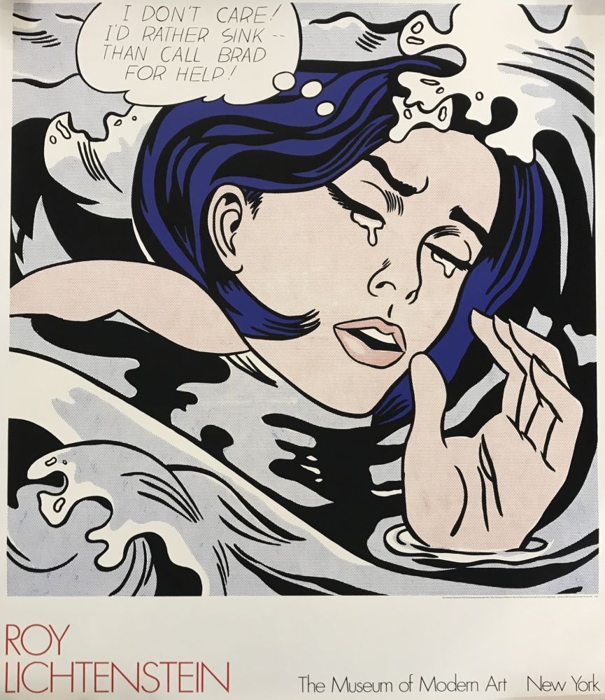 シルクスクリーン Lichtenstein - Drowning Girl, The Museum of Modern Art New York