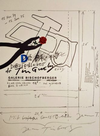 シルクスクリーン Tinguely -   „Débricollages de Tinguely chez Galerie Bischofberger“