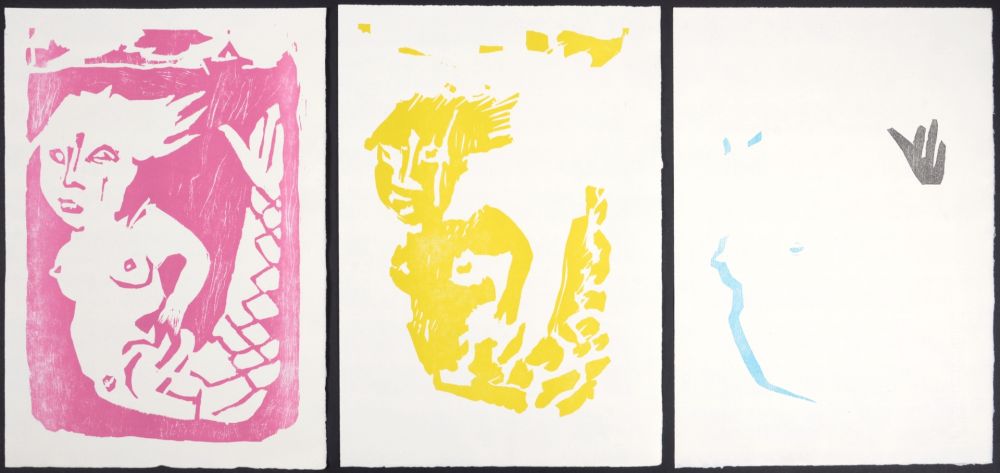 木版 Lorjou - Décomposition des couleurs d'une gravure, 1965