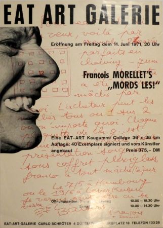 オフセット Morellet - Eat Art Gallery Carlo Schröter. Francois Morellet’s „Mords Les!“