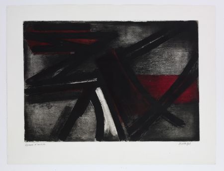 エッチング Soulages - Eau Forte 2