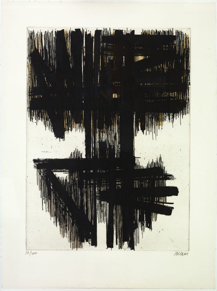 エッチング Soulages - Eau Forte VI