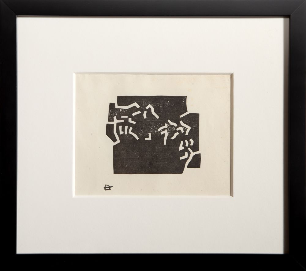 木版 Chillida - Egokarri (Greeting Card for 1969)