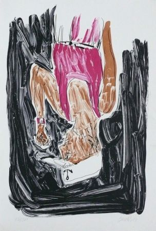 リトグラフ Baselitz - Einer malt mein Portrait (Someone paints my portrait)