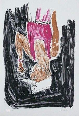 リトグラフ Baselitz - Einer malt mein Porträt (Someone paints my portrait)