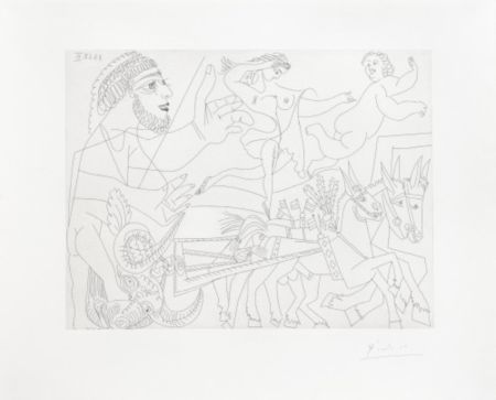 彫版 Picasso - El Arrastre, avec Écuyère et Putto, from La Série 347