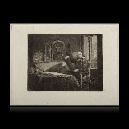 彫版 Rembrandt - El boticario Abraham Francen