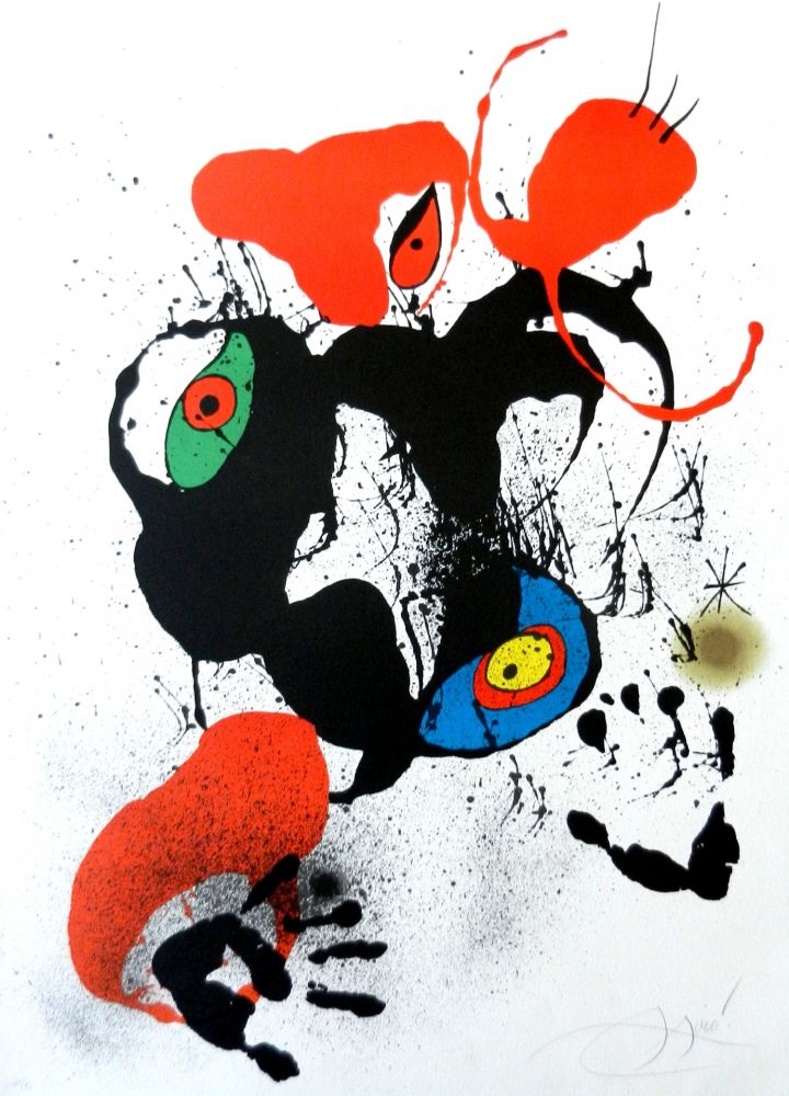 リトグラフ Miró - El fogainer