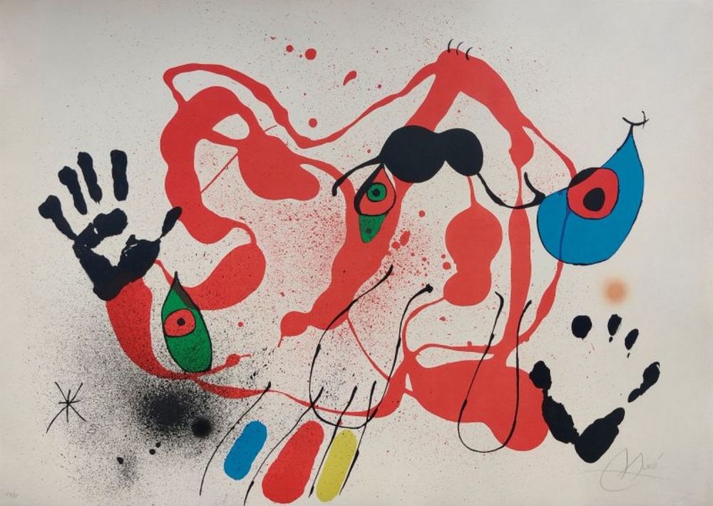 リトグラフ Miró - El Marxant de Galls 