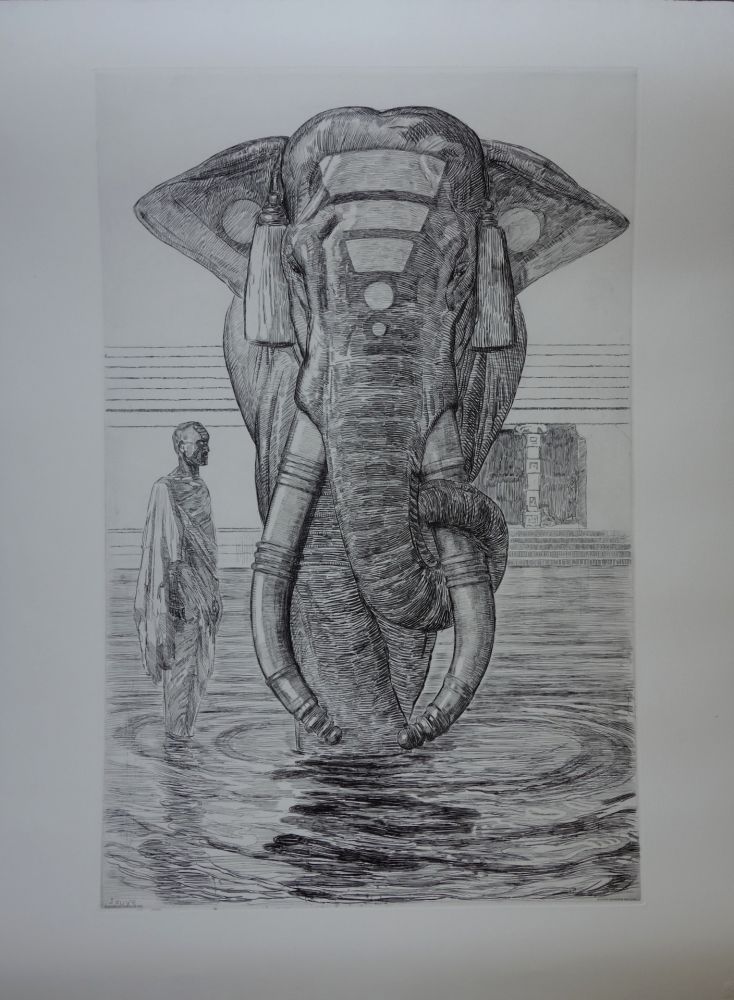 彫版 Jouve - Elephants du temple de Siva