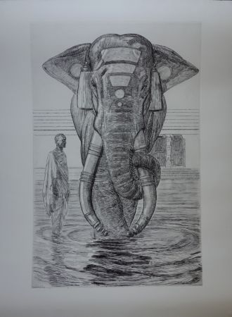 彫版 Jouve - Elephants du temple de Siva