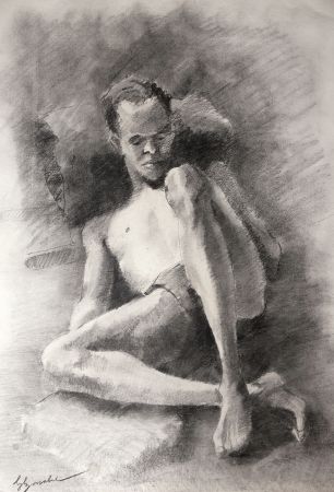 技術的なありません Bonabel - Eliane Bonabel / Louis-Ferdinand Céline - DESSIN ORIGINAL / ORIGINAL DRAWING - Nu Masculin / Male Nude - 1939