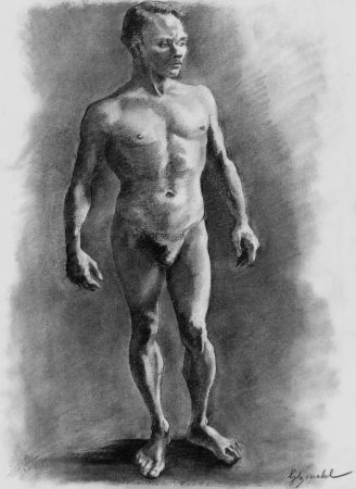 リトグラフ Bonabel - ELIANE BONABEL / Louis-Ferdinand Céline - Litographie Originale / Original Lithograph - Nu Masculin / Male Nude - 1938