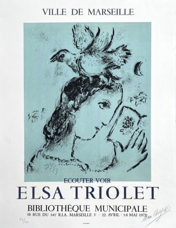 リトグラフ Chagall - Elsa Triolet 