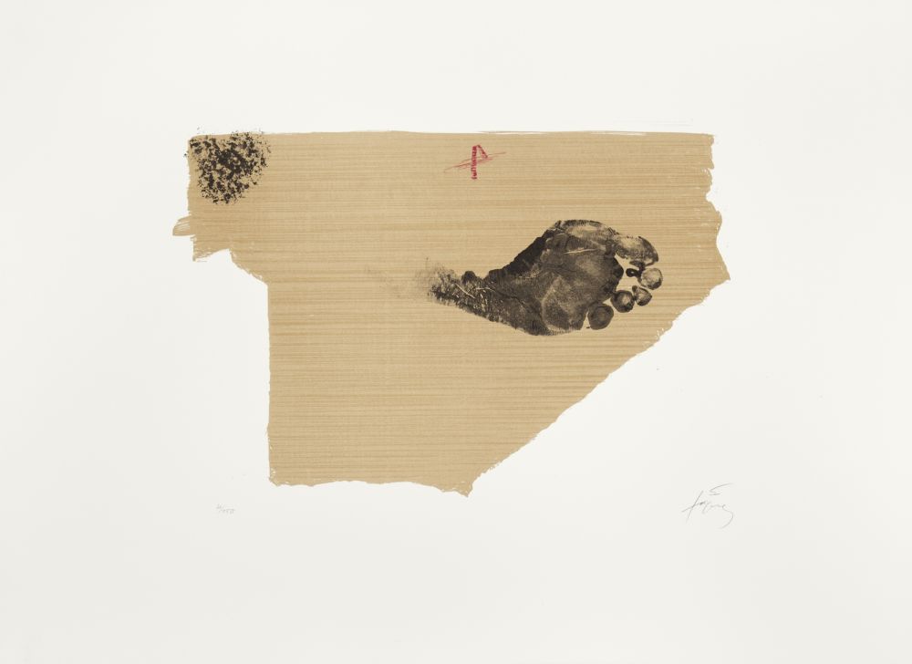 リトグラフ Tàpies - Empreinte de pied