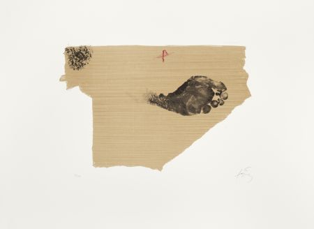 リトグラフ Tàpies - Empreinte de pied