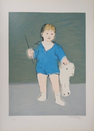 リトグラフ Picasso - Enfant et agneau : Petit Paul Picasso