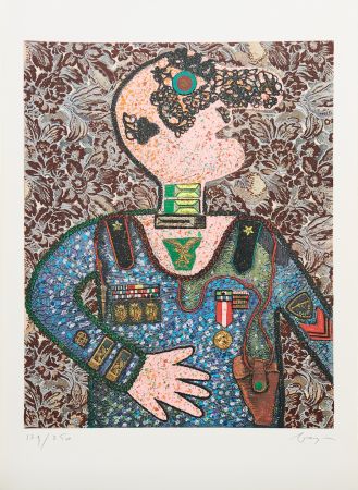 彫版 Baj - Enrico baj (1924–2003) - Il Generale Bazooka - Mixed media - 1973