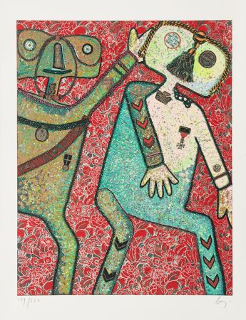 彫版 Baj - Enrico baj (1924–2003) – La Comte de Hornes et Guillame de Nassau – Mixed media